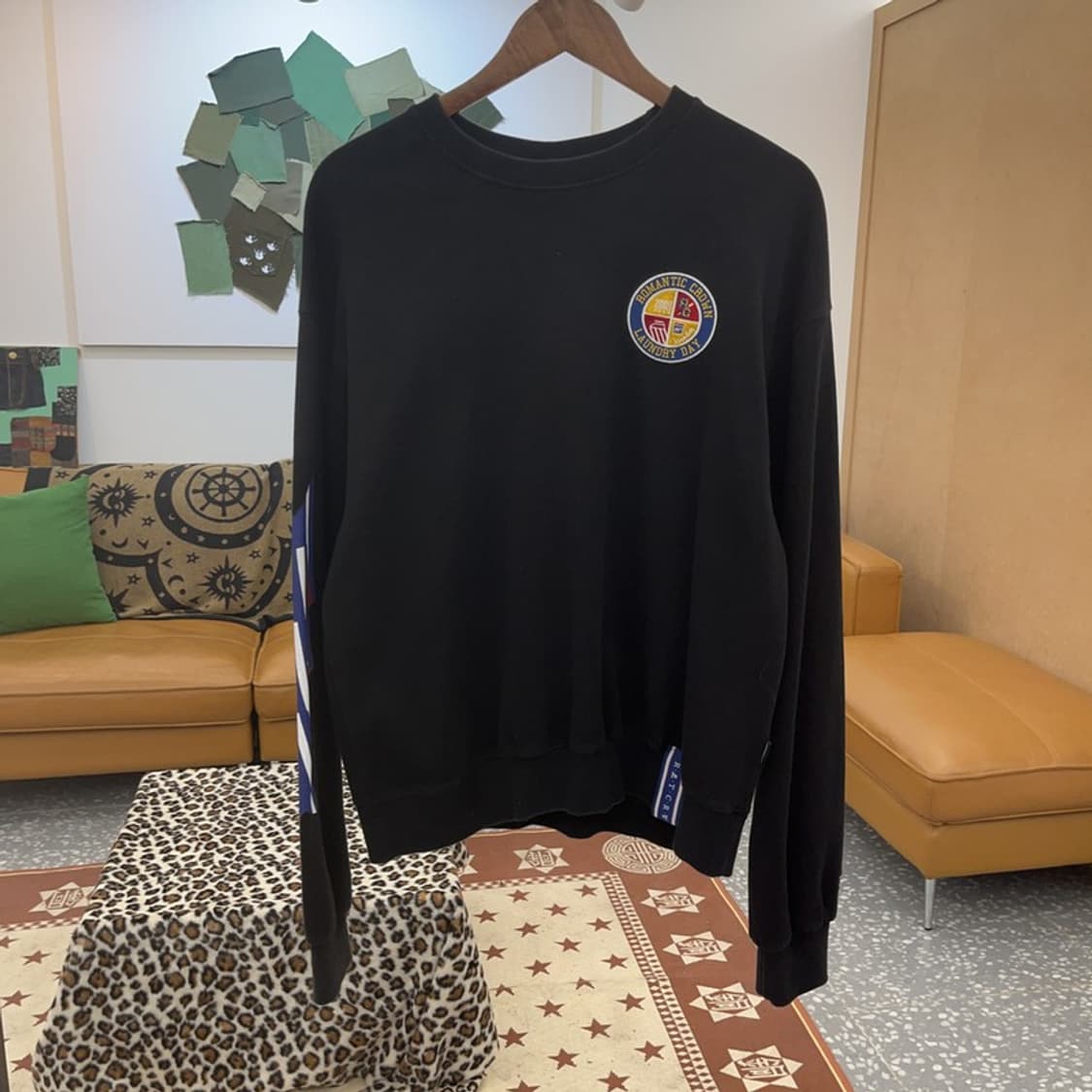 로맨틱크라운 스트릿 키치 펑크 패치워크 맨투맨 M C09395 상품이미지3