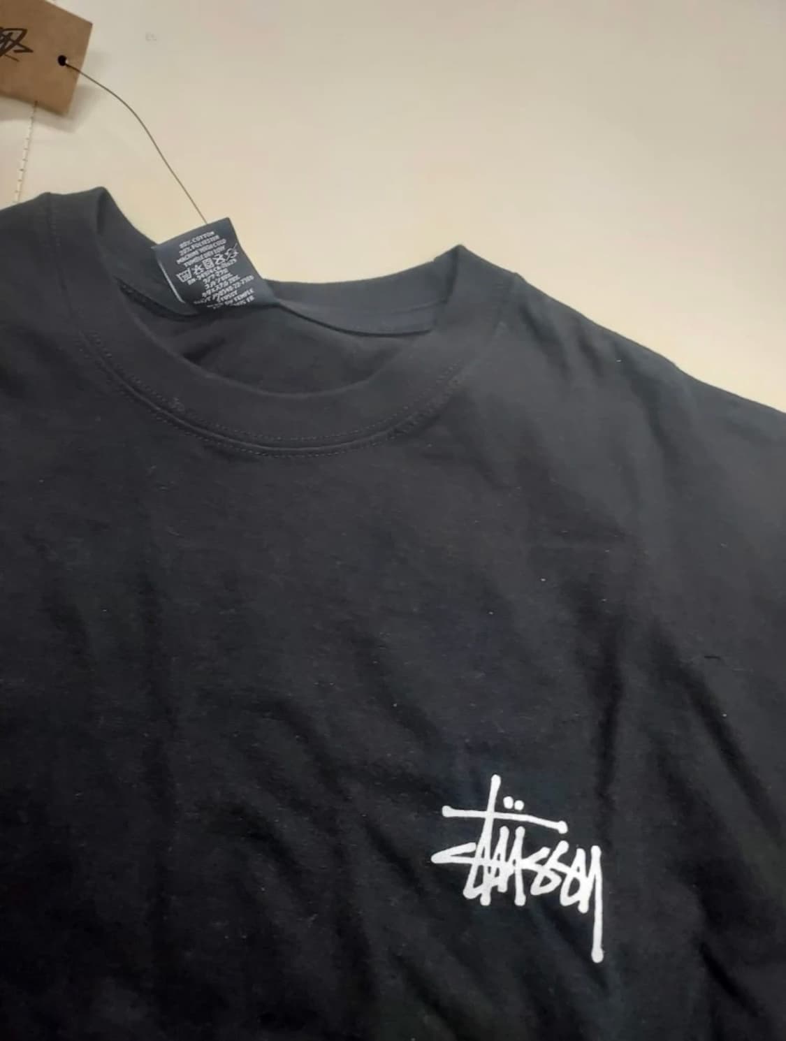 스투시 베이직 오버핏 긴팔 티셔츠 블랙 새상품 상품이미지3