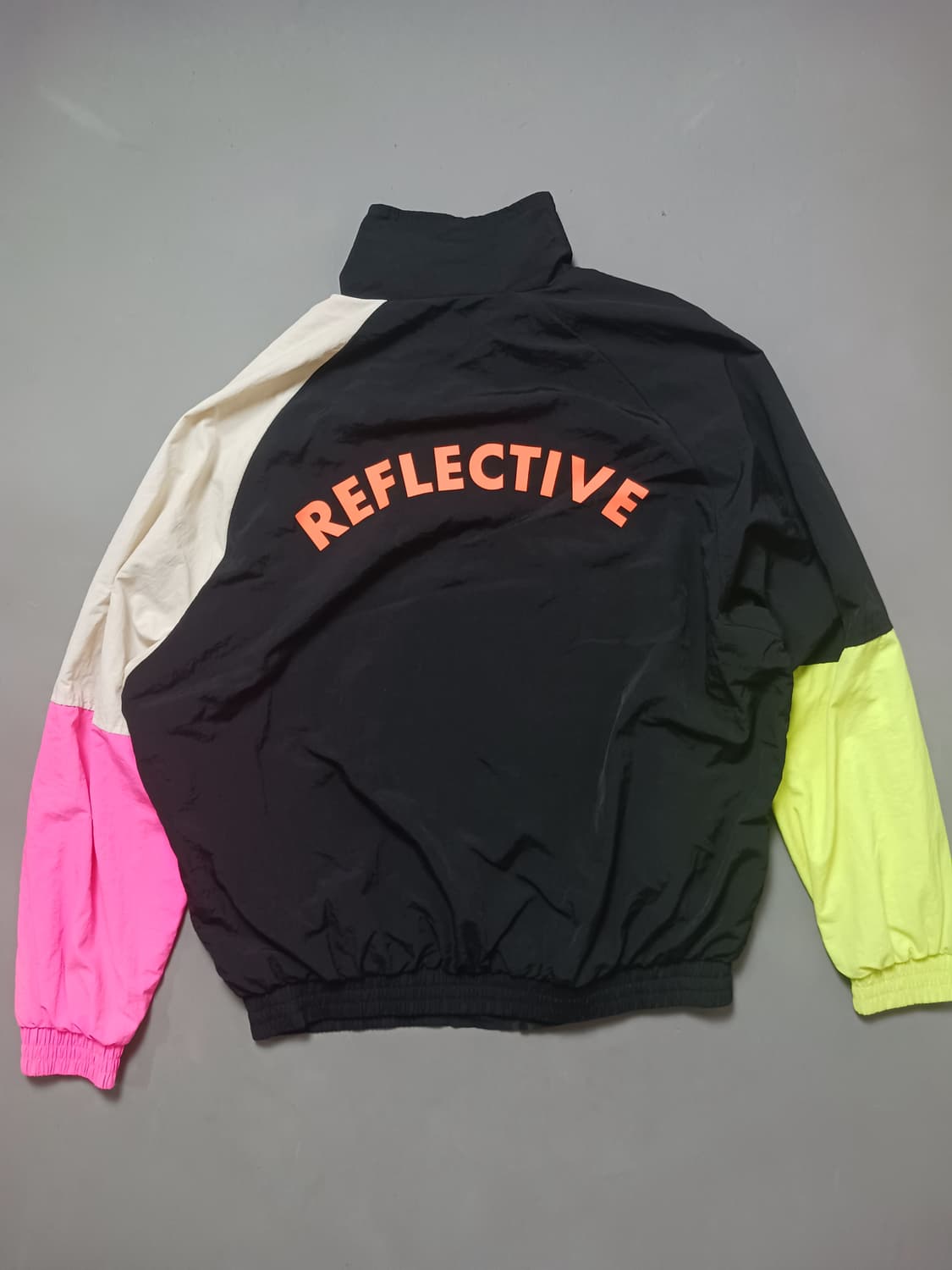 [프리] 샤인 형광컬러블록 리플렉티브 경량 바람막이 자켓 상품이미지6