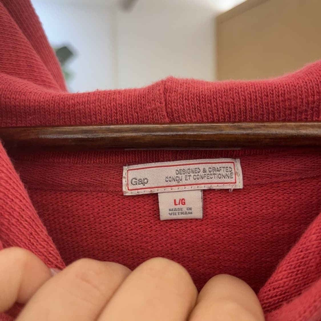갭 레트로 00's Y2K 빈티지 코랄핑크 후드티 L C09188 상품이미지5