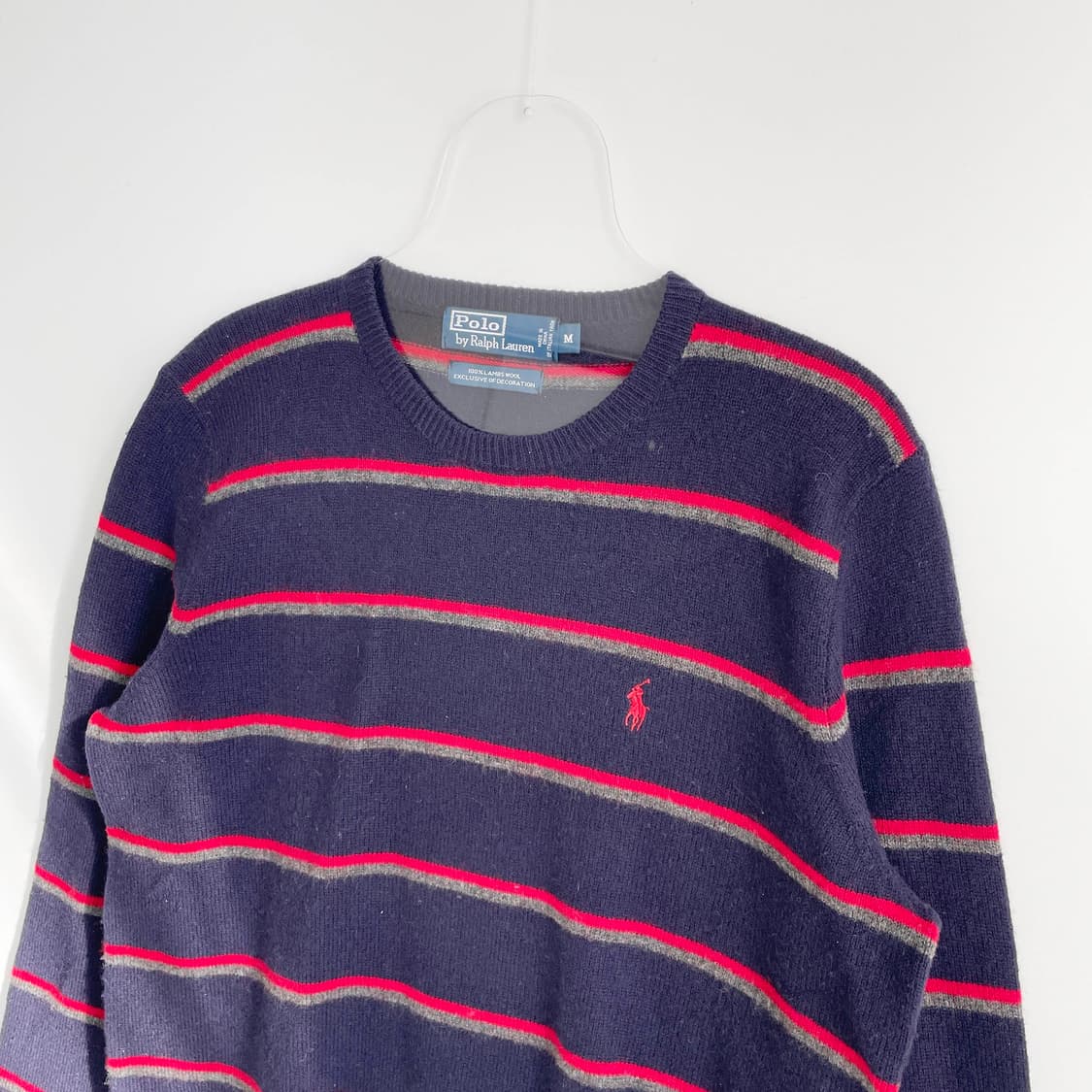 F1 폴로 랄프로렌 램스울 스트라이프 니트 M-L사이즈 상품이미지2