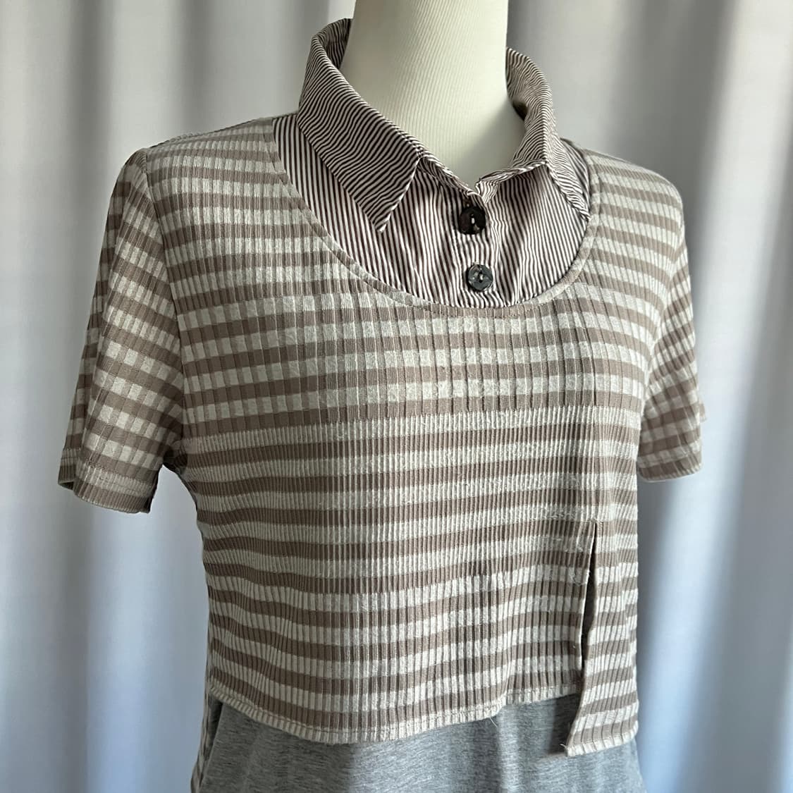 stripe layerd shirt 상품이미지4