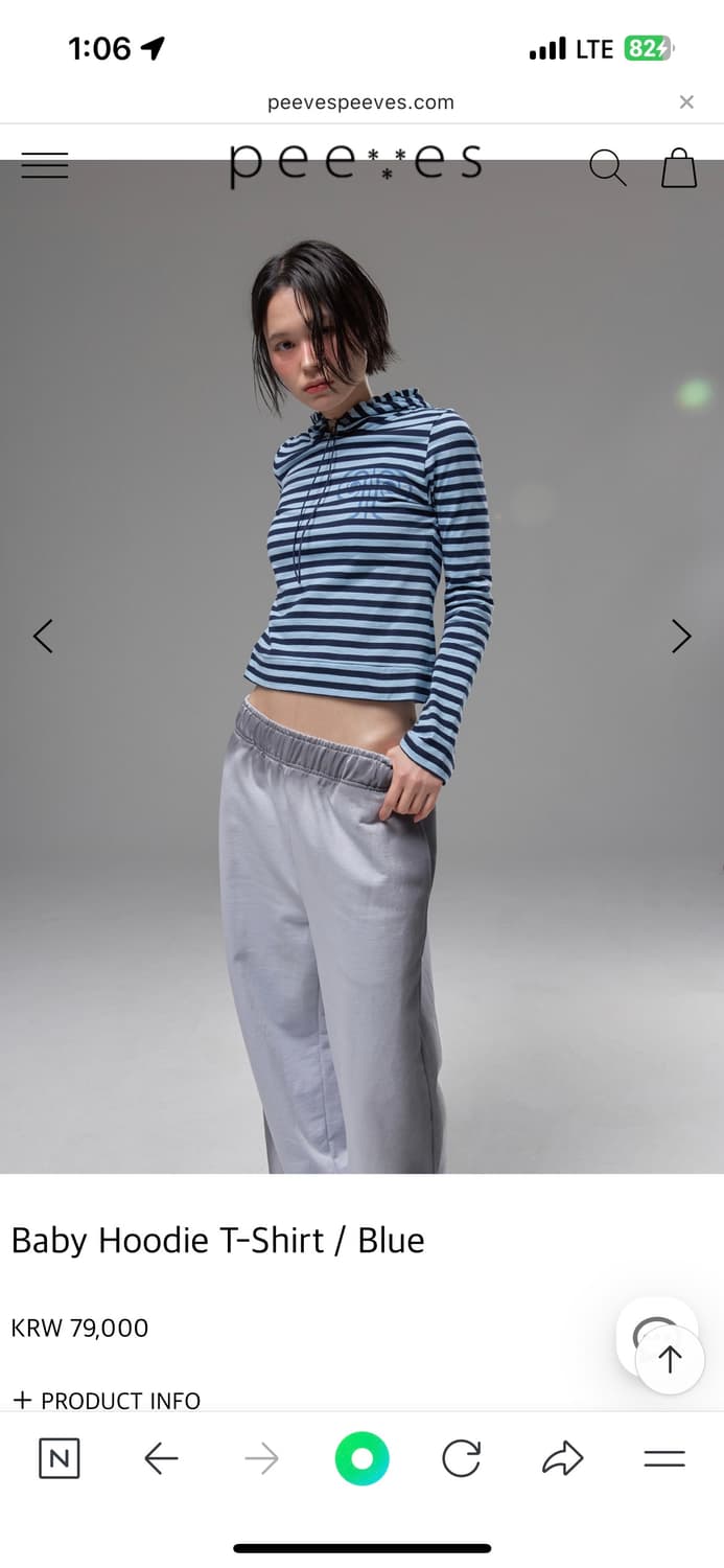 피브스피브스 Baby Hoodie T-Shirt - Blue 상품이미지4