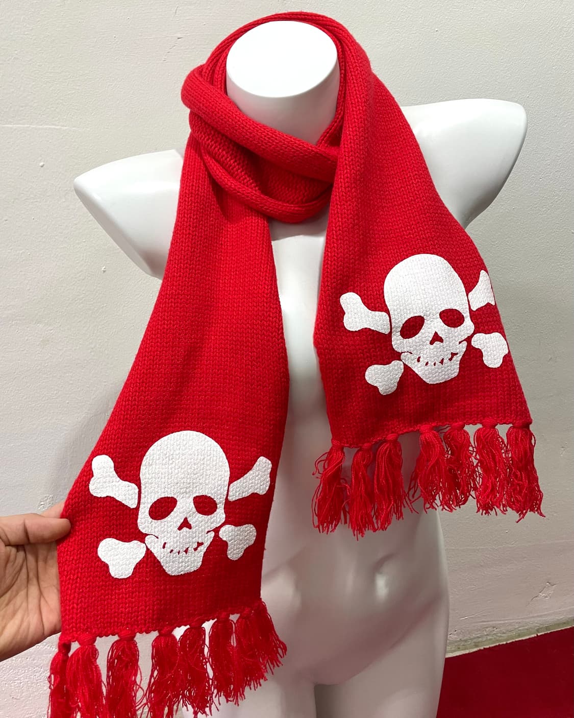 Skull Red Scarf 상품이미지3