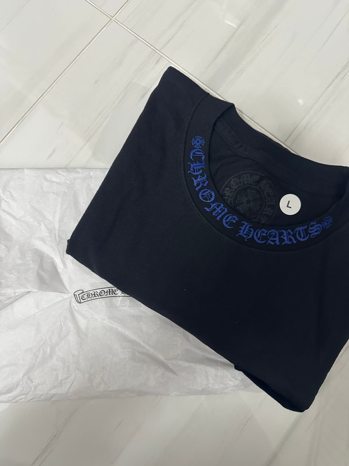 새상품) 크롬하츠 블랙 반팔 티셔츠 L 상품이미지1