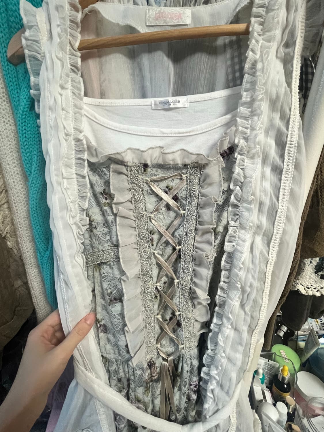 엑시즈팜 원피스+ 리즈리사 베스트가디건 포함 총4set 상품이미지5