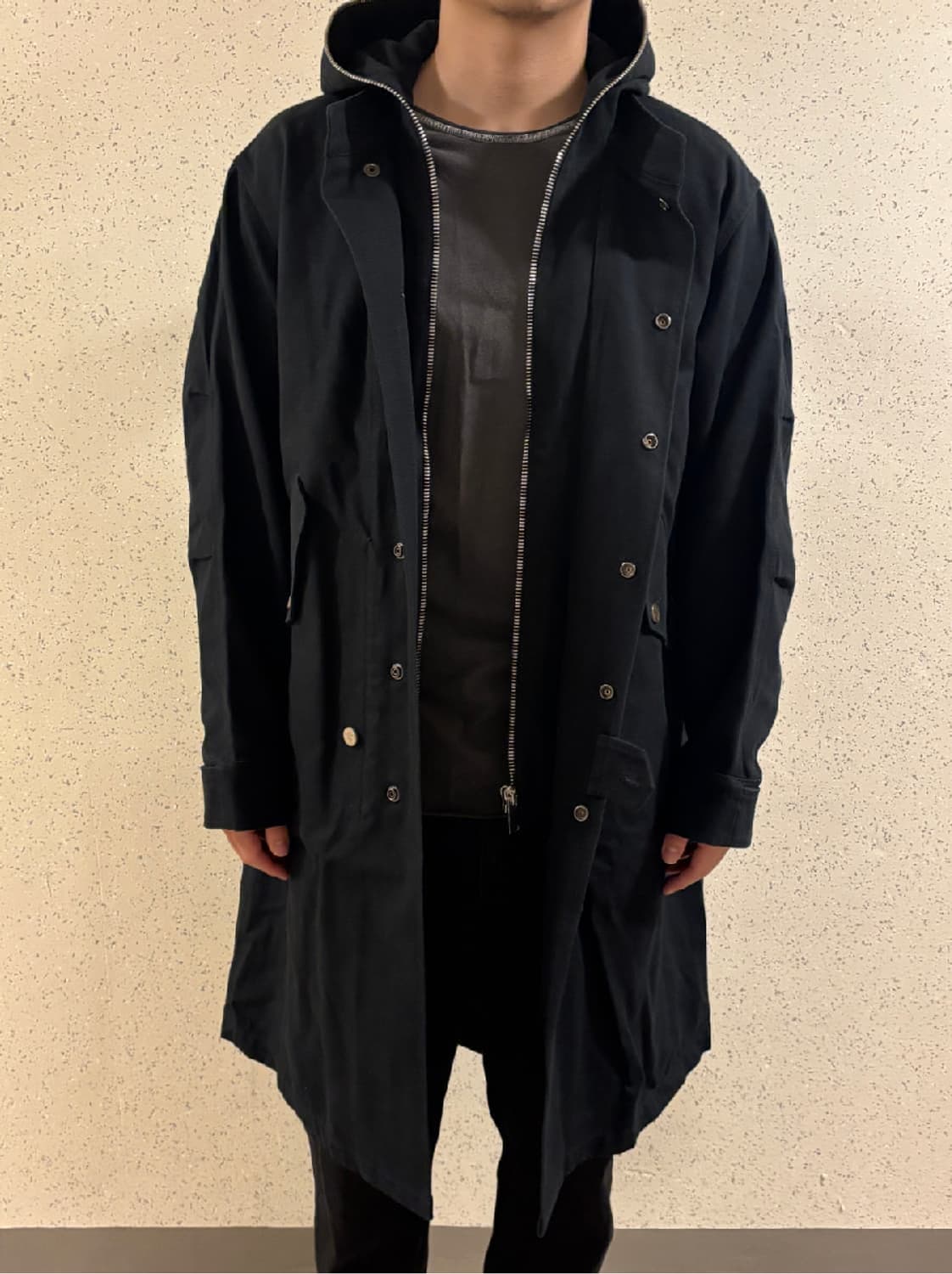 L) 424 집 후드 모즈 코트 상품이미지10