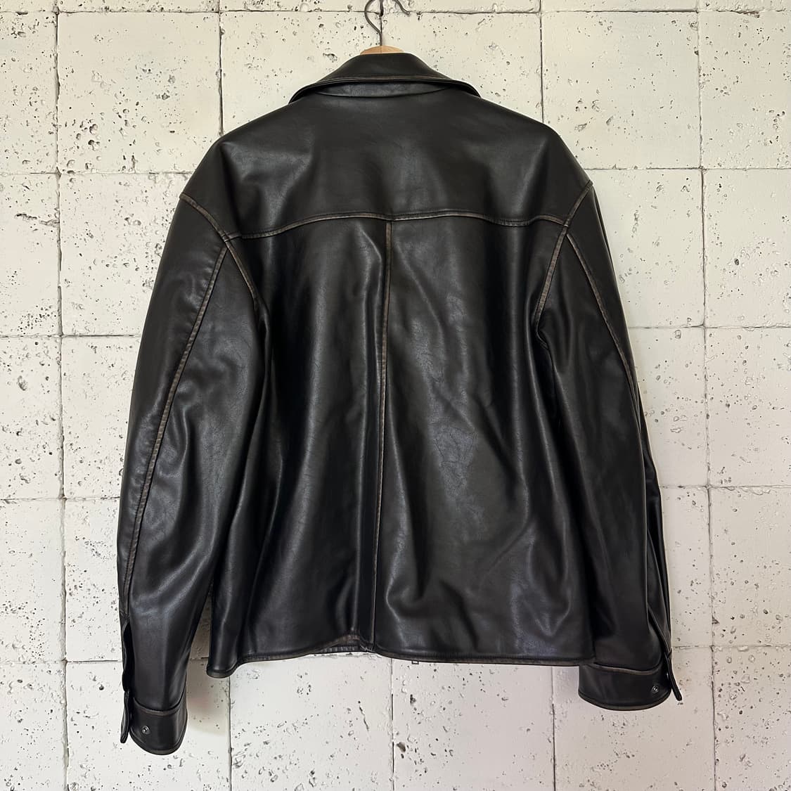 XL 무신사 스탠다드 가죽 블루종 상품이미지5