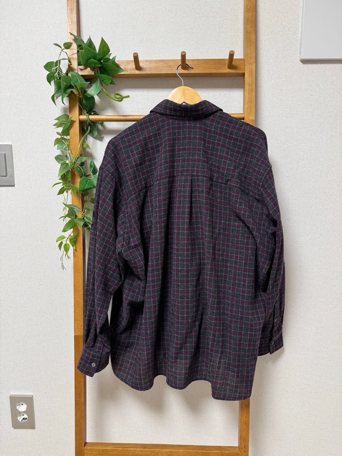 아워레가시 보로우드 bd 셔츠 소포모어 체크 루럴 울 상품이미지2