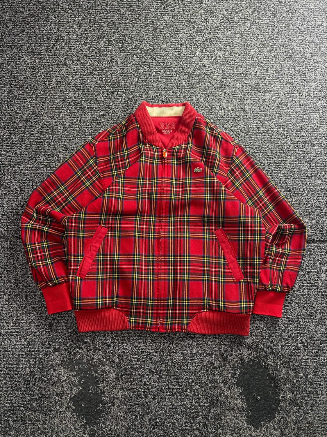 90s 라코스테 타탄 체크 블루종 양면 자켓 3395 상품이미지2