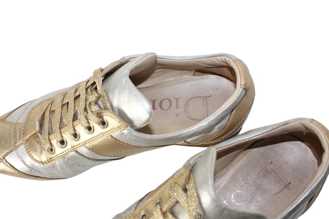 Dior 05's  John Galliano era 메탈릭 레더 스니커즈 상품이미지8