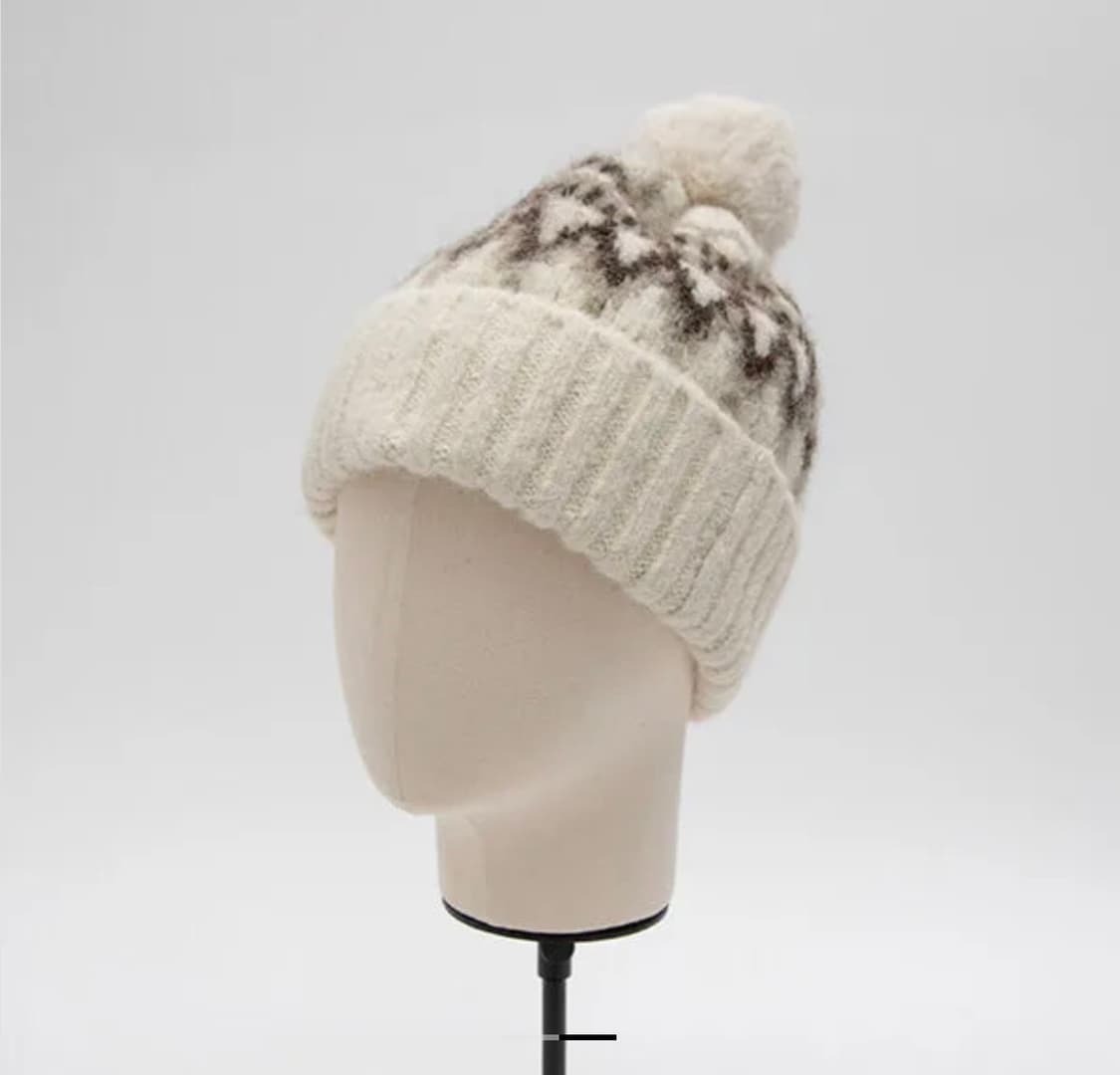 로라로라 POMPOM KNIT BEANIE IVORY 상품이미지2