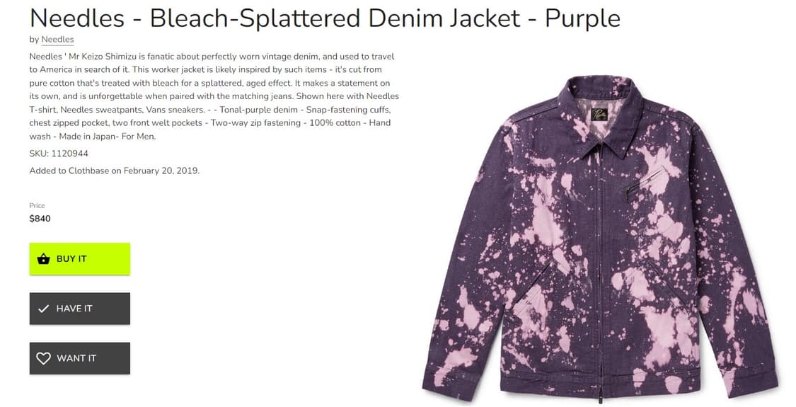 (급처) 니들스 19ss 커버올 블리치드 데님 카우보이 워크 자켓 상품이미지5