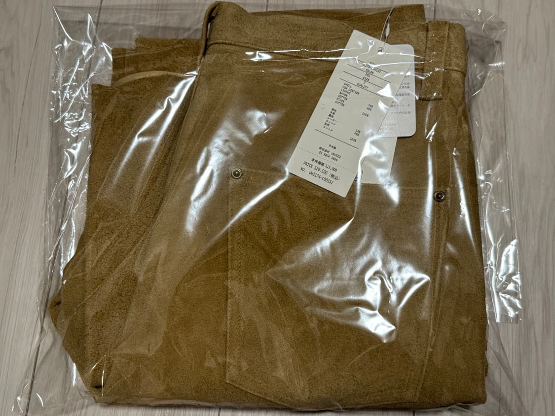 UNUSED 스웨이드 더블니 레더팬츠 상품이미지4