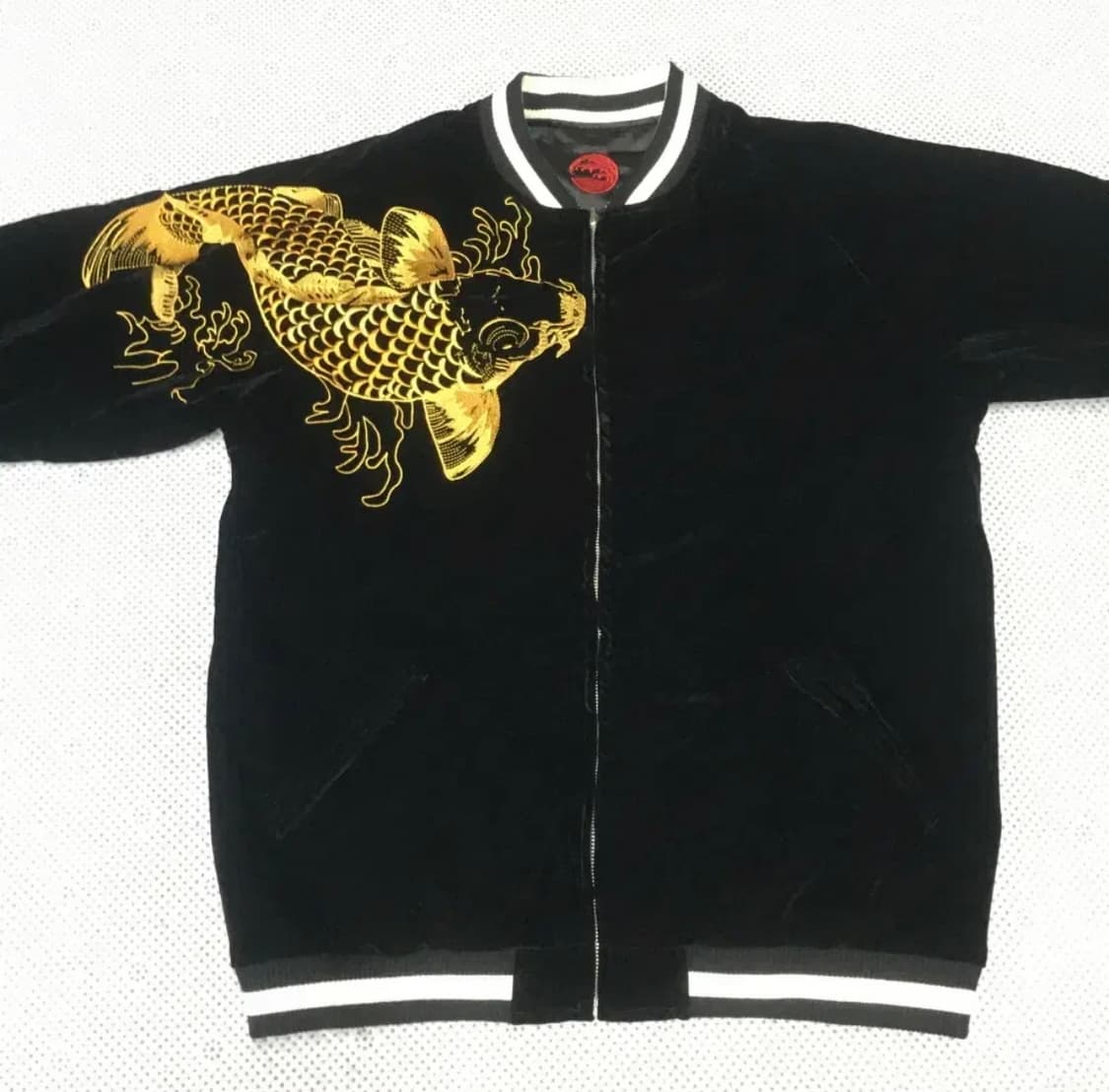 아카자루 리버시블 세틴 벨벳 스카쟌 상품이미지5