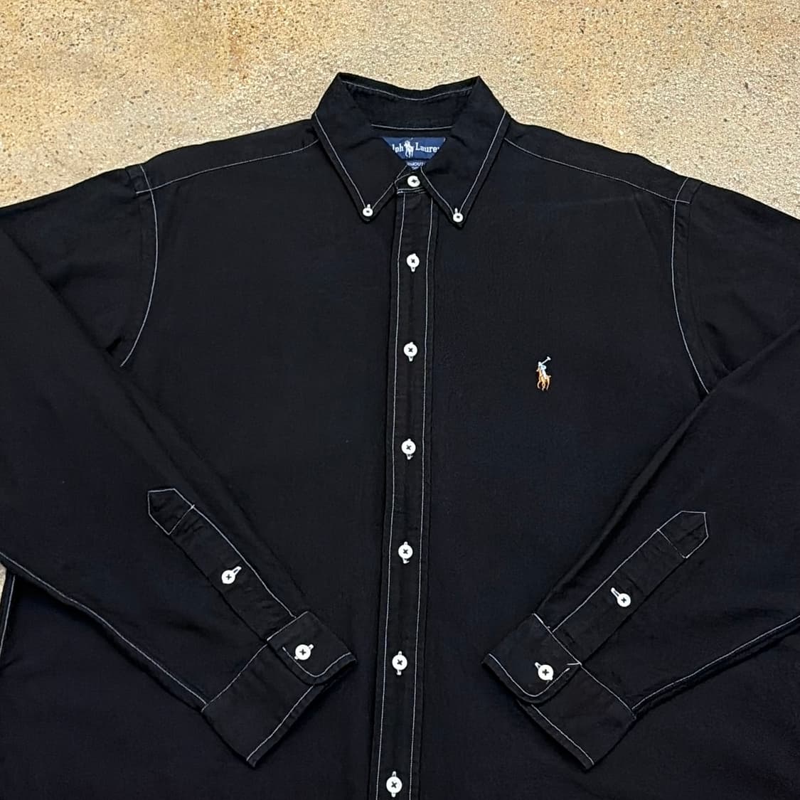 새상품급 00s 미국 빈티지 폴로랄프로렌 긴팔 검정 블랙셔츠 상품이미지2