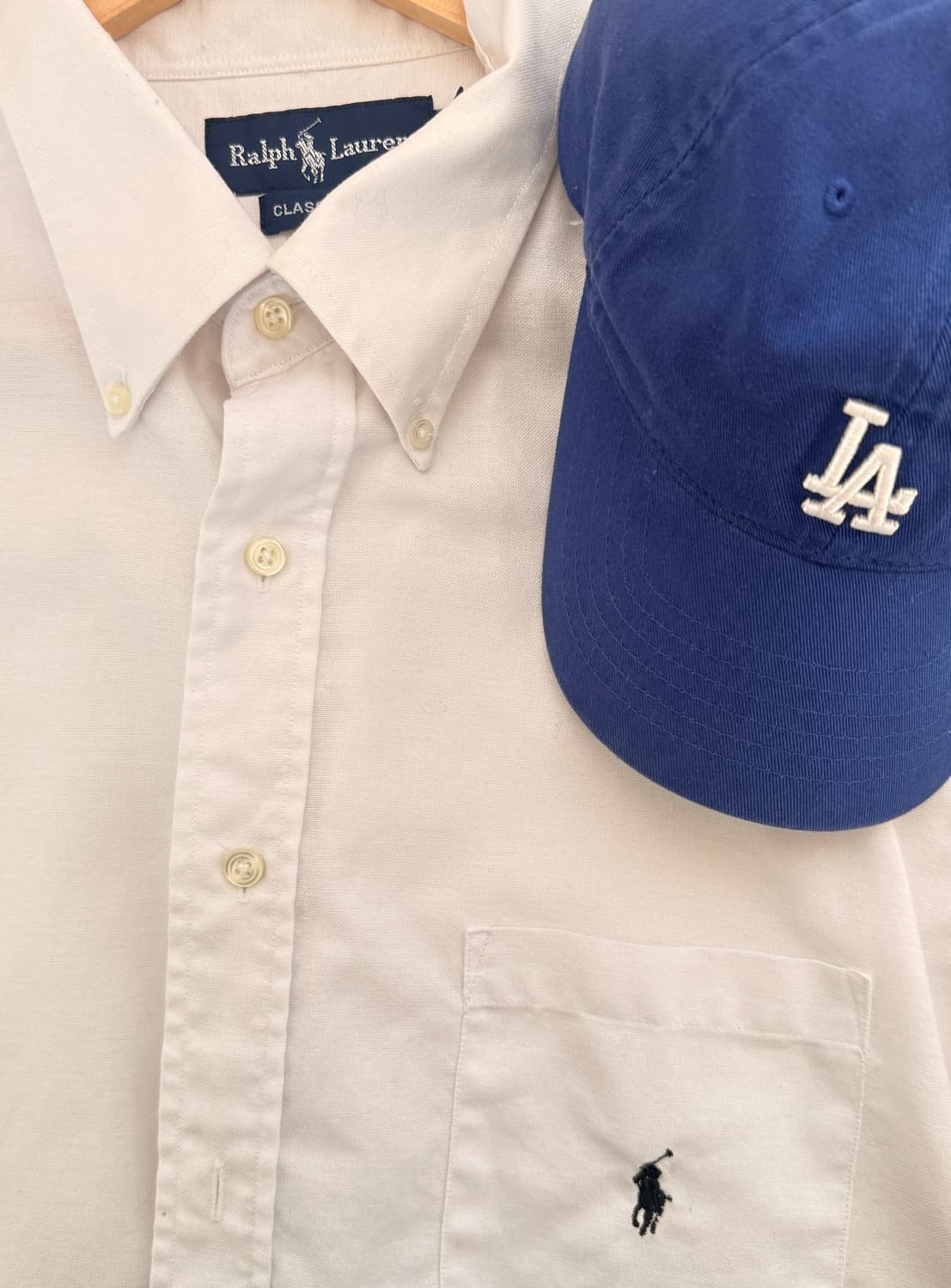 폴로 (Polo Ralph Lauren 화이트 오버핏 반팔셔츠  상품이미지1