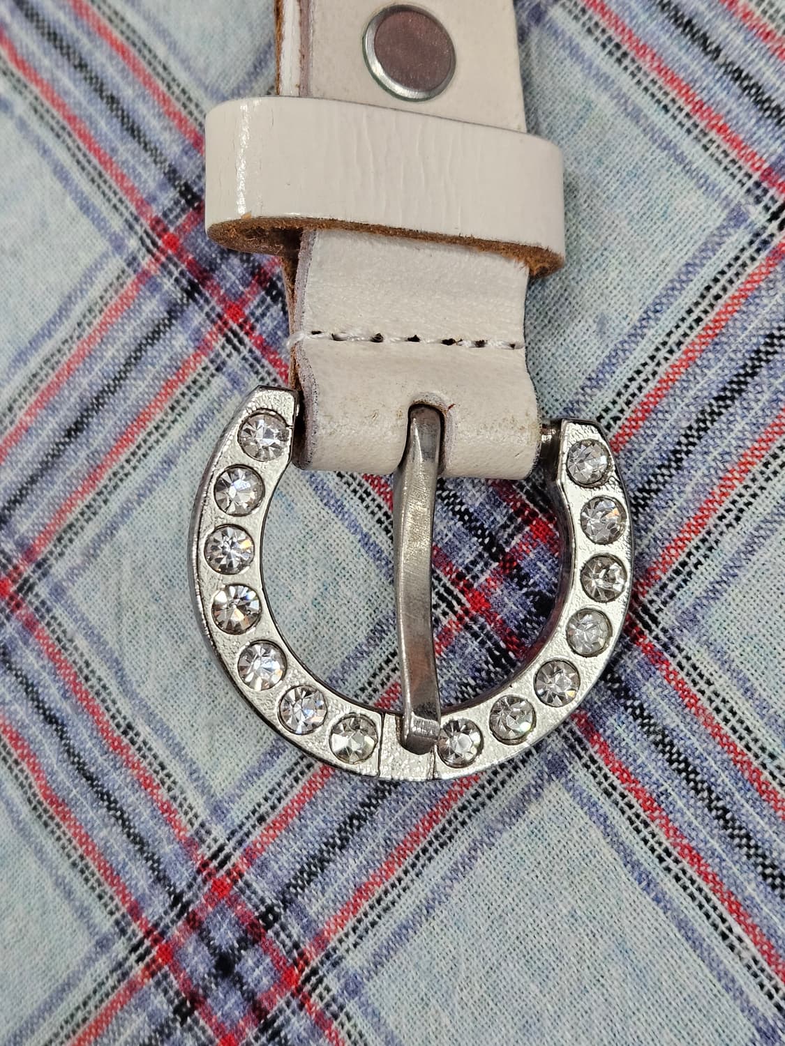빈티지 웨스턴 스타일 큐빅 장식 가죽 벨트  상품이미지3