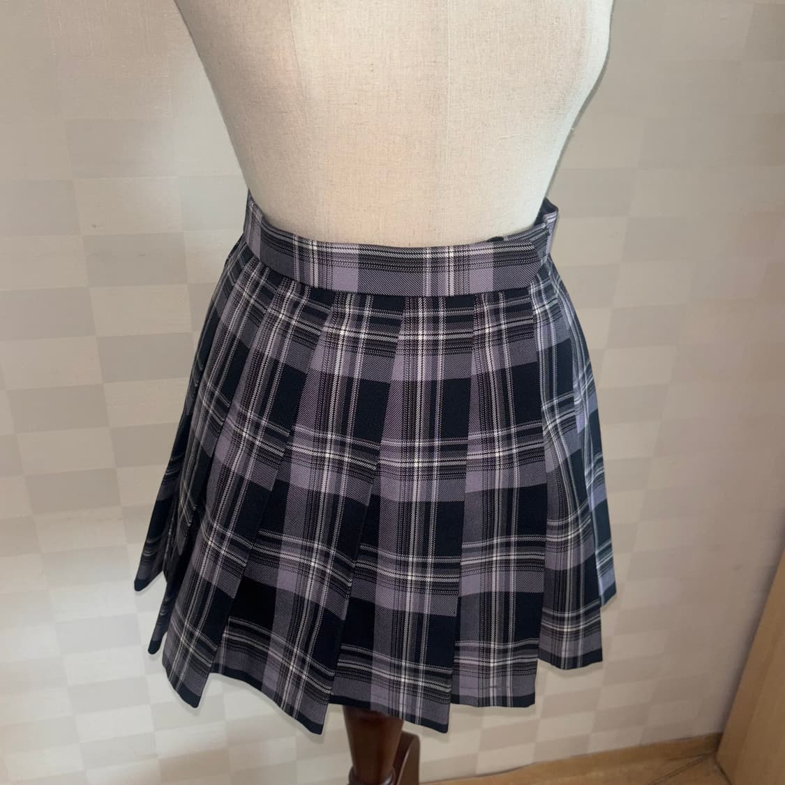 일본빈티지 체크 플리츠 스커트 상품이미지2