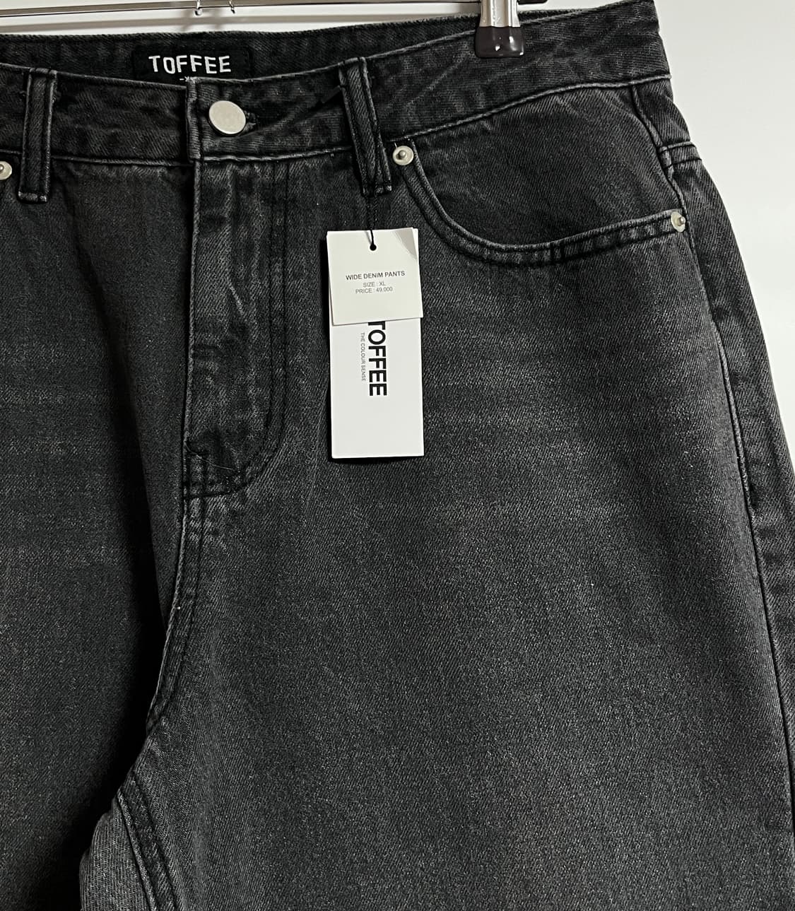 새상품 토피 흑청 와이드 데님 팬츠 청바지 XL (32) 상품이미지3