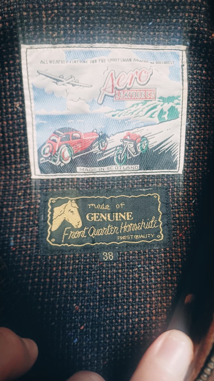 에어로레더 하이웨이맨 크롬악셀호스하이드 말가죽레더자켓38아메카지워크웨어 상품이미지5