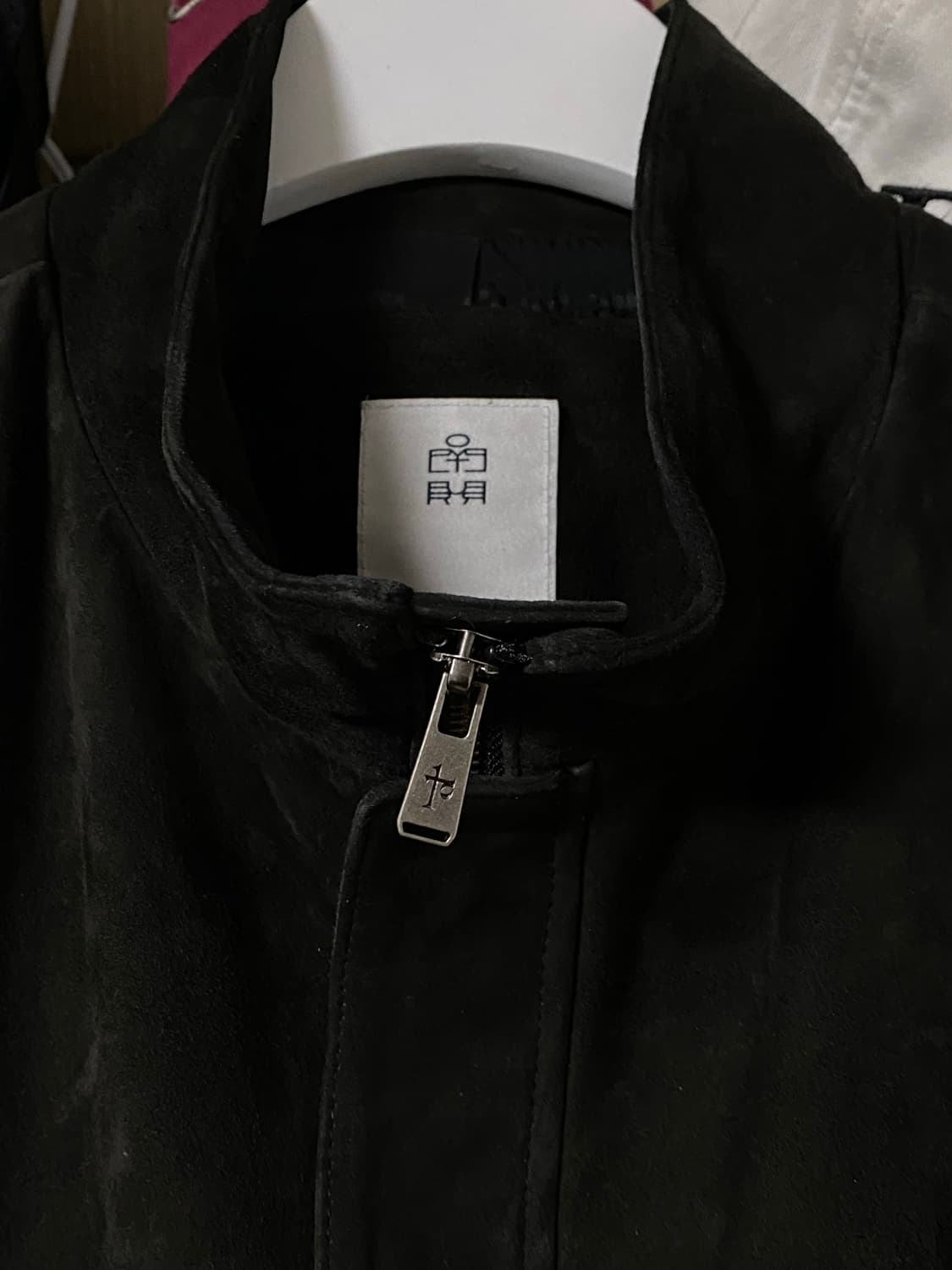 (2) 폴리테루 레더 스웨이드 파카 딥차콜 상품이미지5