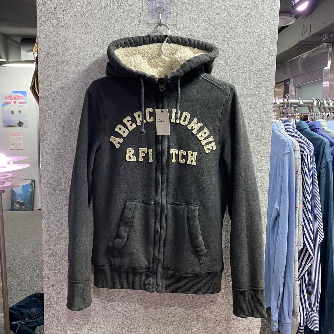 아베크롬비 스펠로고 양털 후드집업 B4525 상품이미지2