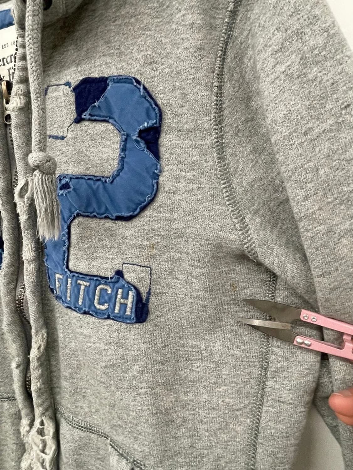 아베크롬비 00's Y2K 센터 로고 후드 집업 PN9758 상품이미지4