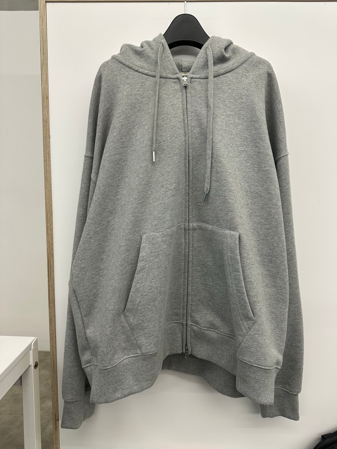 무탠다드 리사이클 후디드 집업(멜란지그레이) 상품이미지1