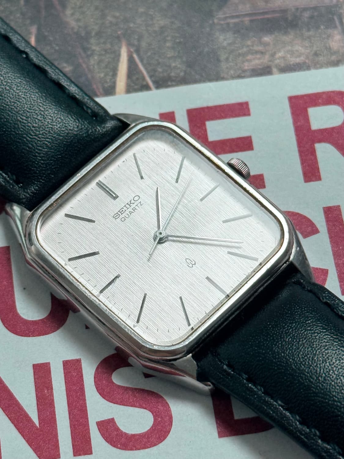 Seiko 세이코 쿼츠 리넨 다이얼 스퀘어 1979 상품이미지4