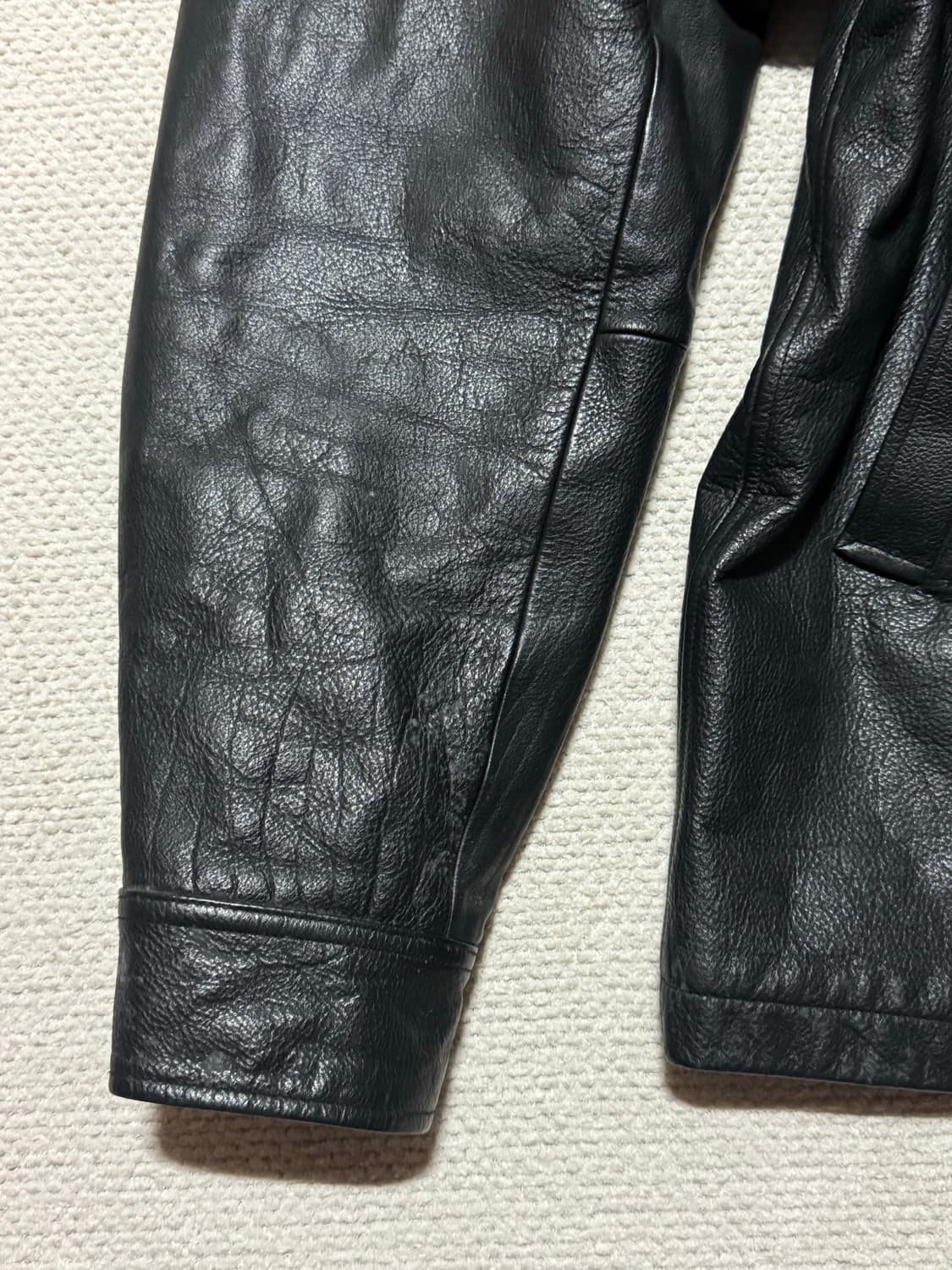 90s Old GAP 카우레더 카코트 L 상품이미지5