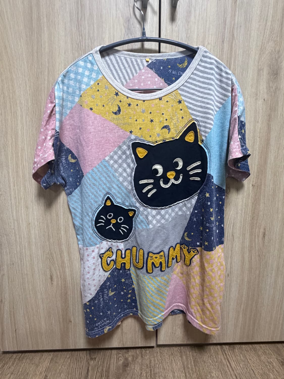 러프 rough 고양이 반팔티셔츠 상품이미지1
