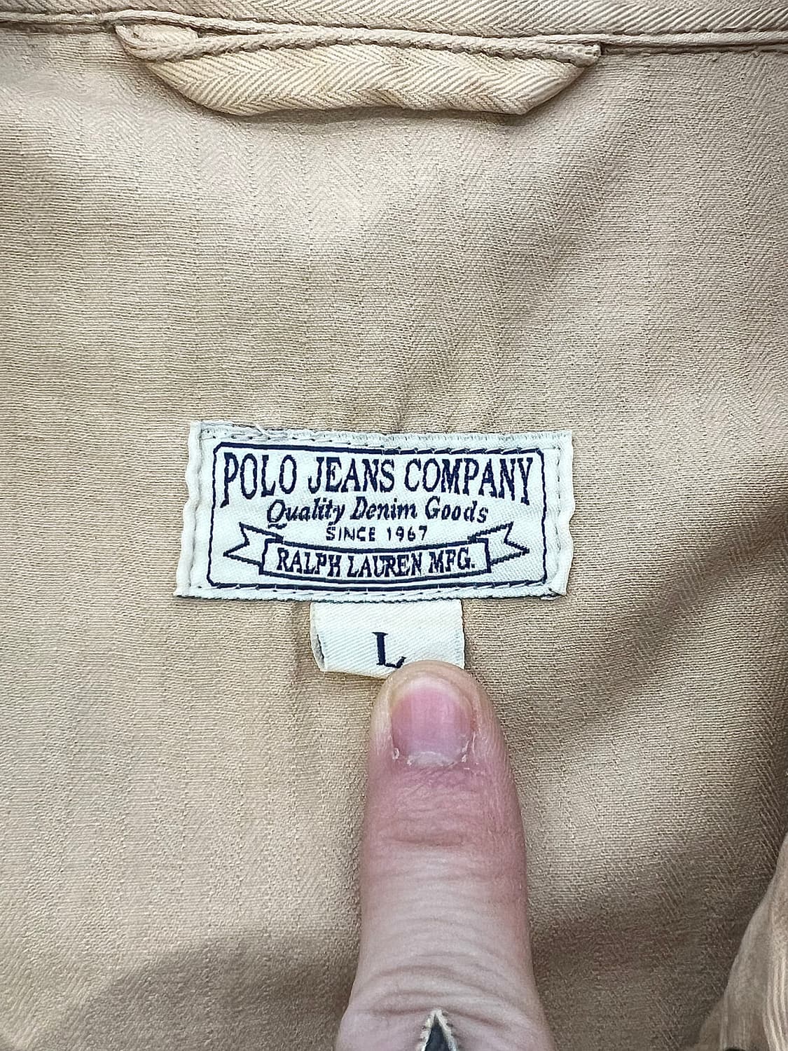 폴로 진스 베이지 스냅 스티치 밀리터리 워크 자켓 상품이미지7