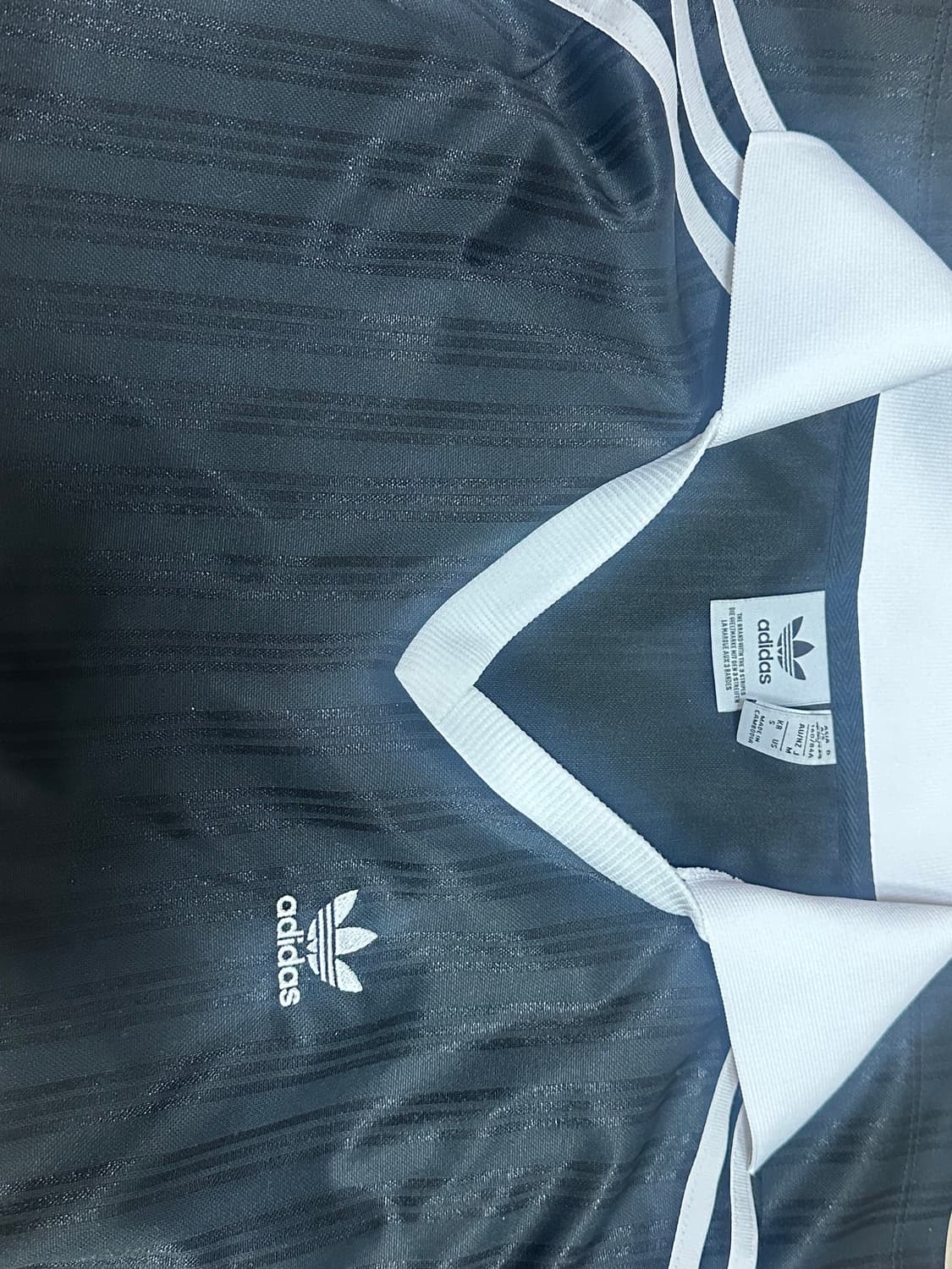 풋볼 자카드 브이넥 긴팔 폴로 셔츠 - 블랙 / JD2603 상품이미지2