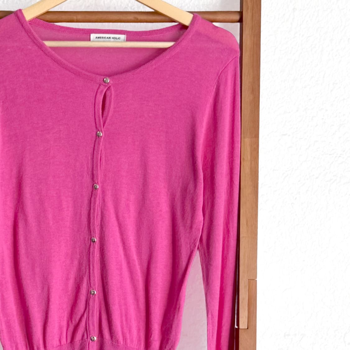 라즈베리 소녀 니트 가디건 상품이미지2