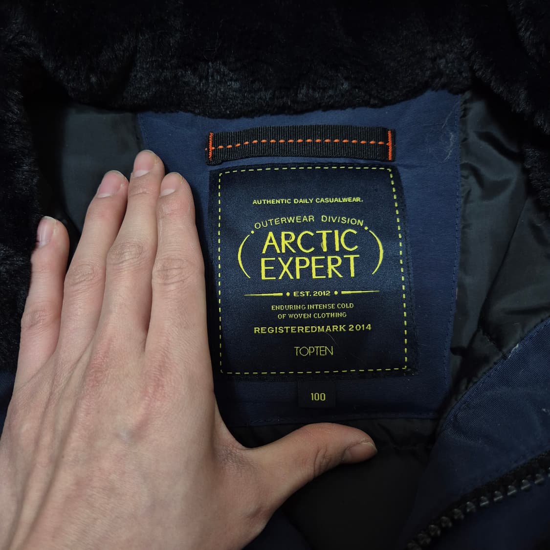 탑텐 아크틱 익스퍼트 덕다운 라쿤퍼후드 패딩 점퍼 L(100) 상품이미지5