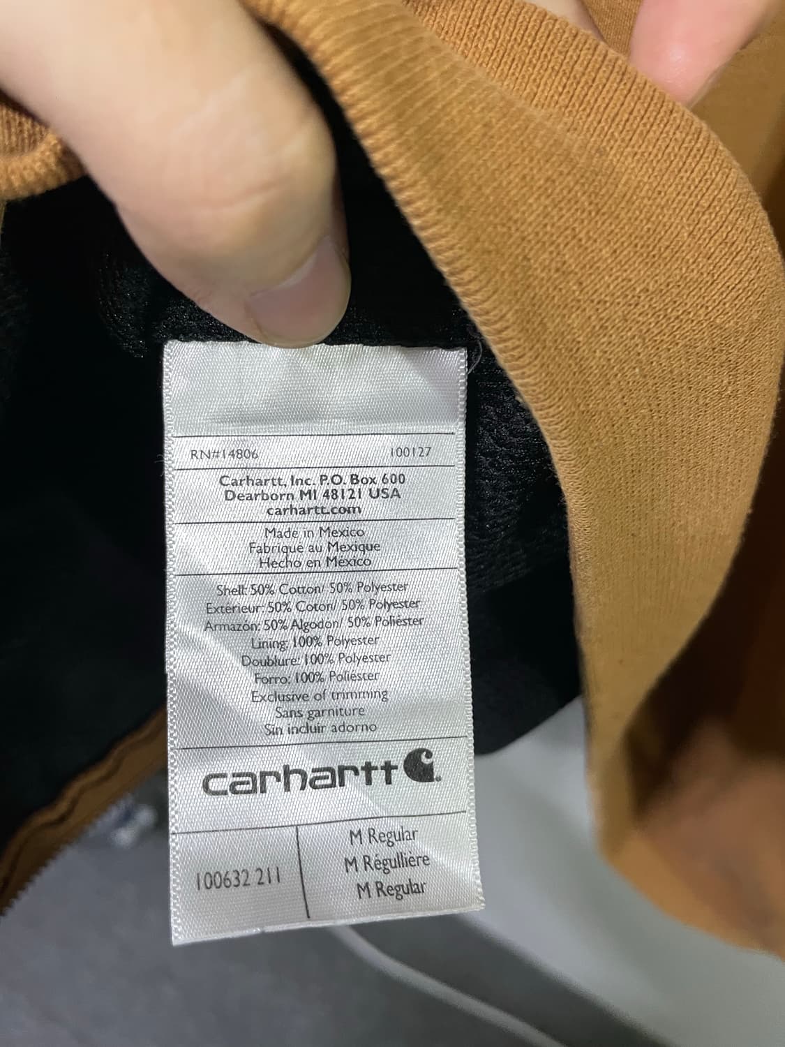 칼하트 써멀후드집업 레인 디펜더 자켓 100-105 멕시코 생산모델 상품이미지7