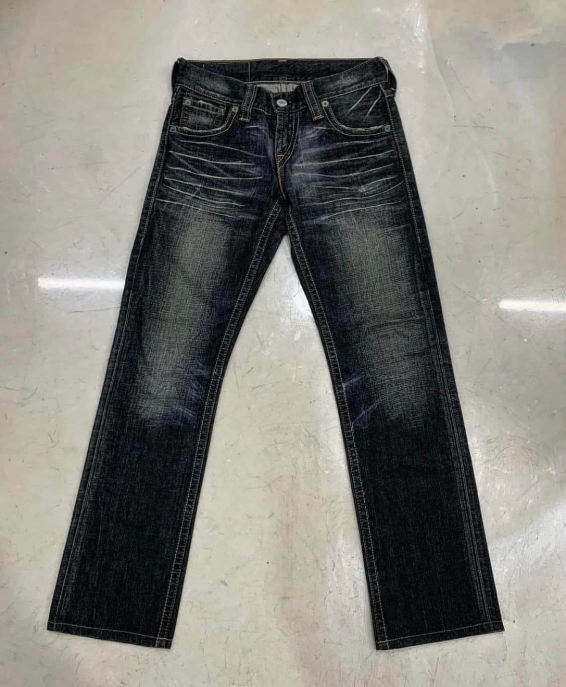 리바이스502 washing detail black denim pants 상품이미지1