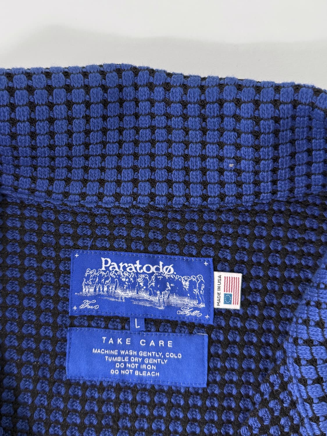 paratodo 파라토도 오버핏 블루 예티 테크 니트 집업 가디건 상품이미지7