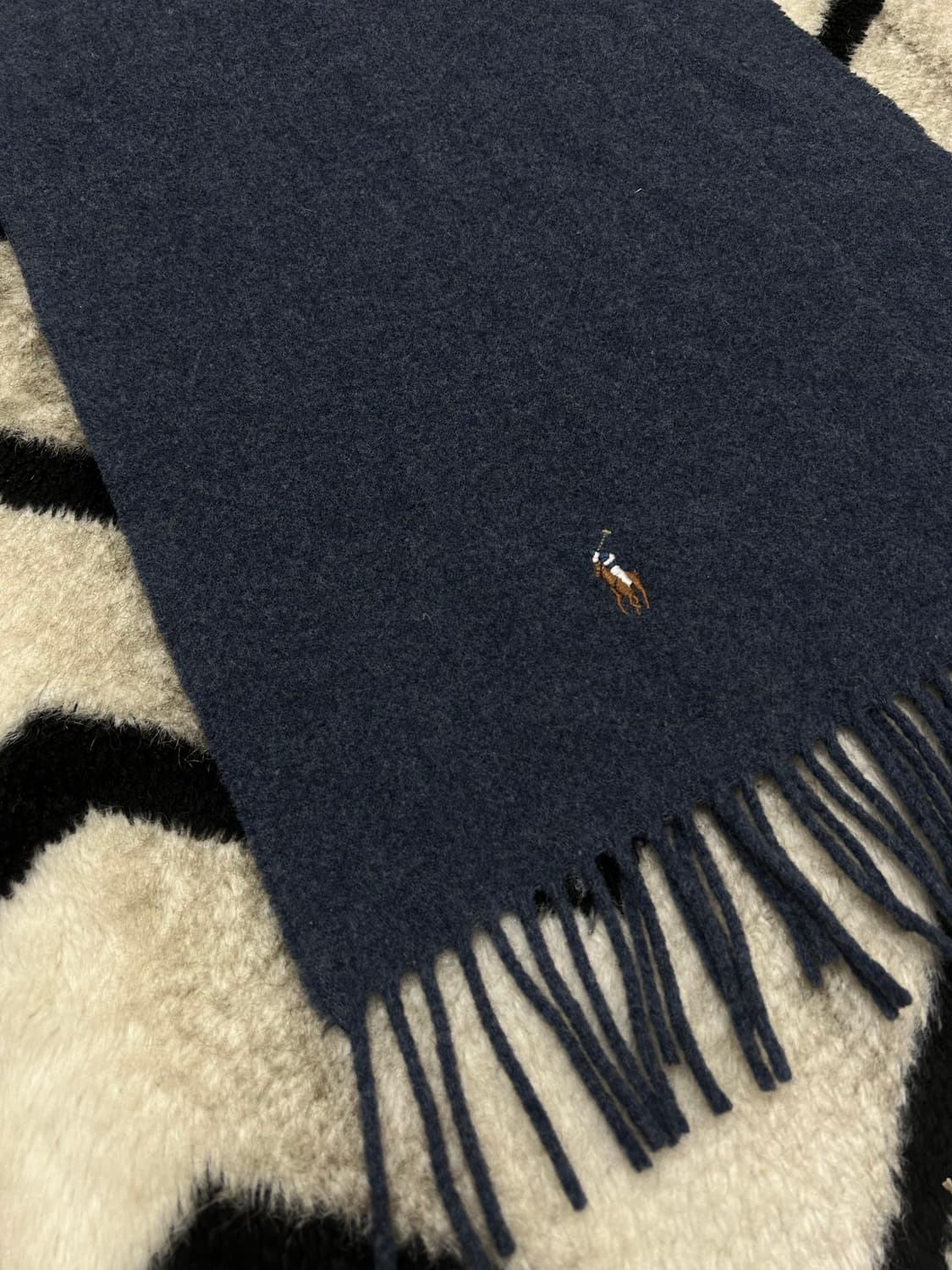 폴로랄프로렌 울 머플러/네이비블루 상품이미지1
