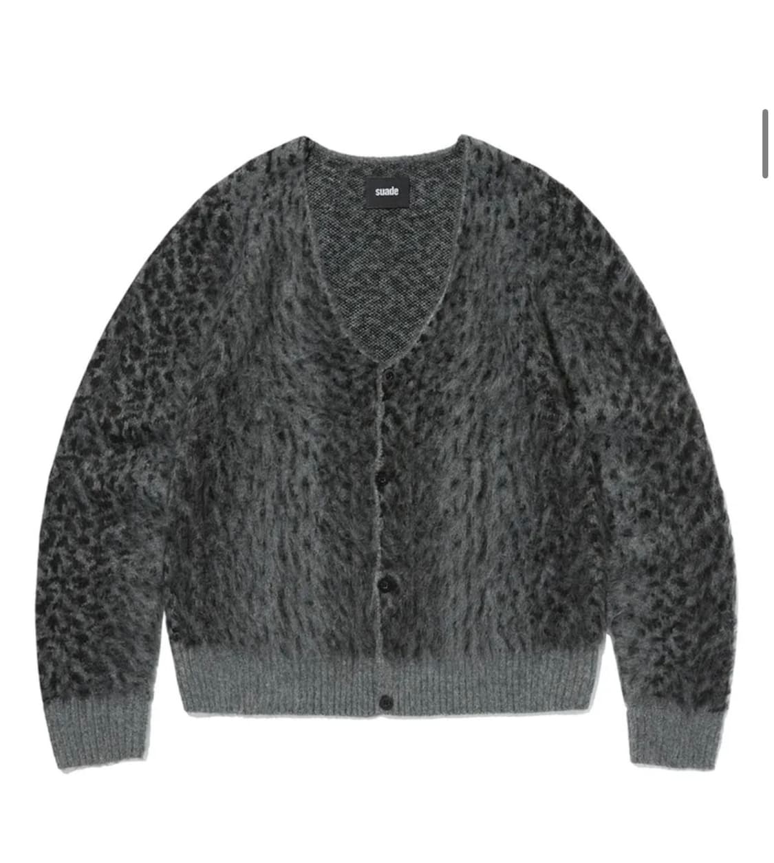 스웨이드 레오파드 가디건 블랙 상품이미지1