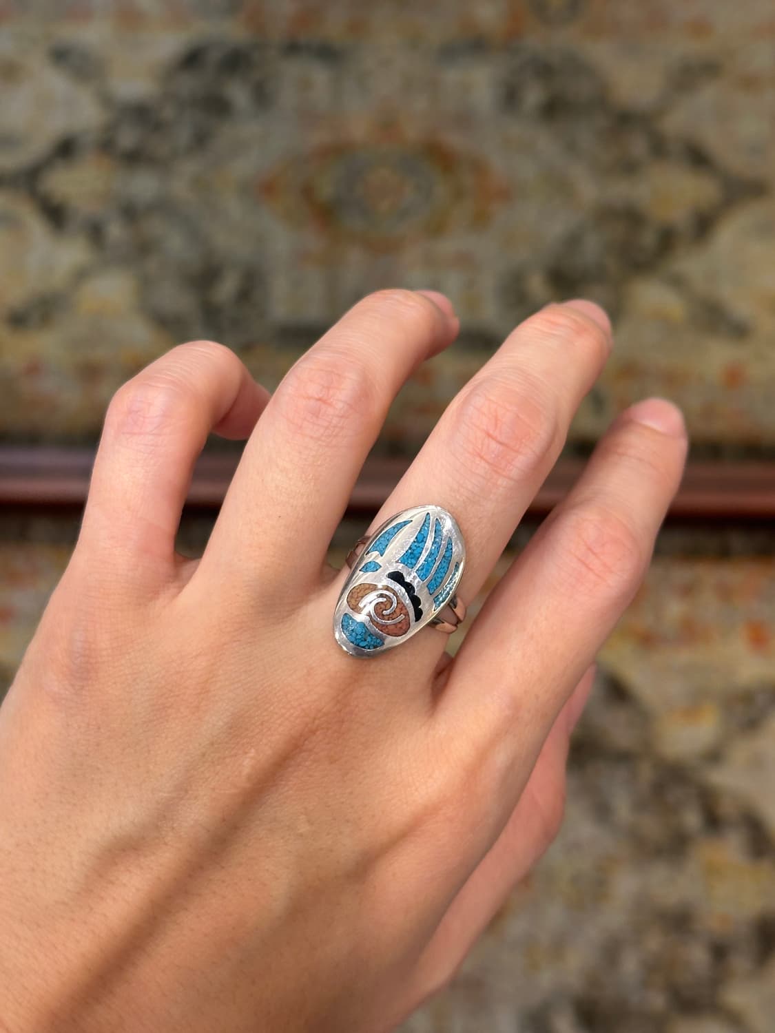 Bear Spirit Inlay 925Silver Ring 상품이미지1
