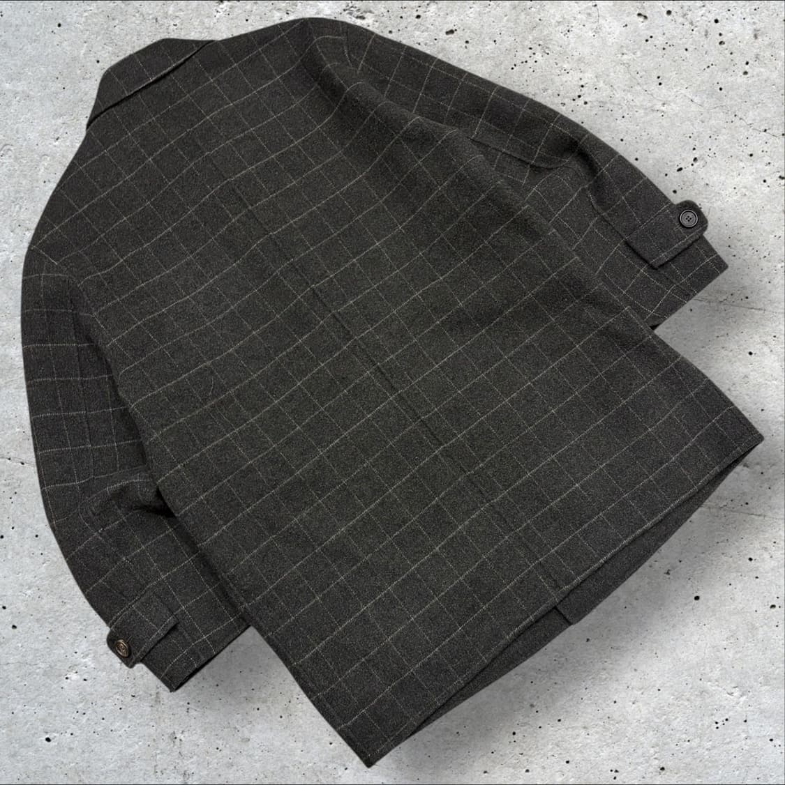 [95] 입생로랑 뿌르 옴므 브라운 울 체크 코트 C135 상품이미지2