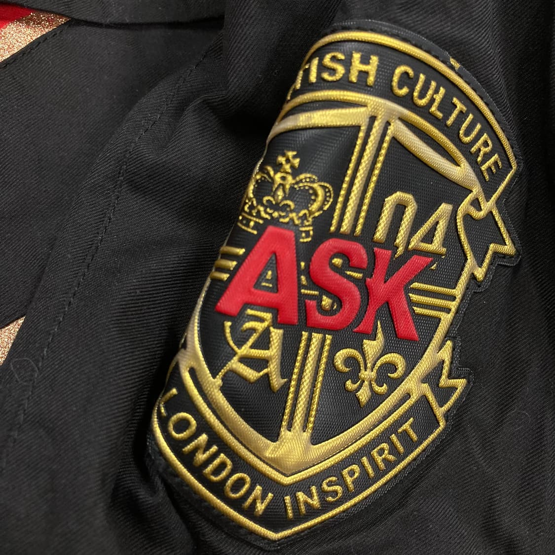 ASK y2k 블랙 컬러 유니언잭 빅로고 스키 파카 상품이미지3