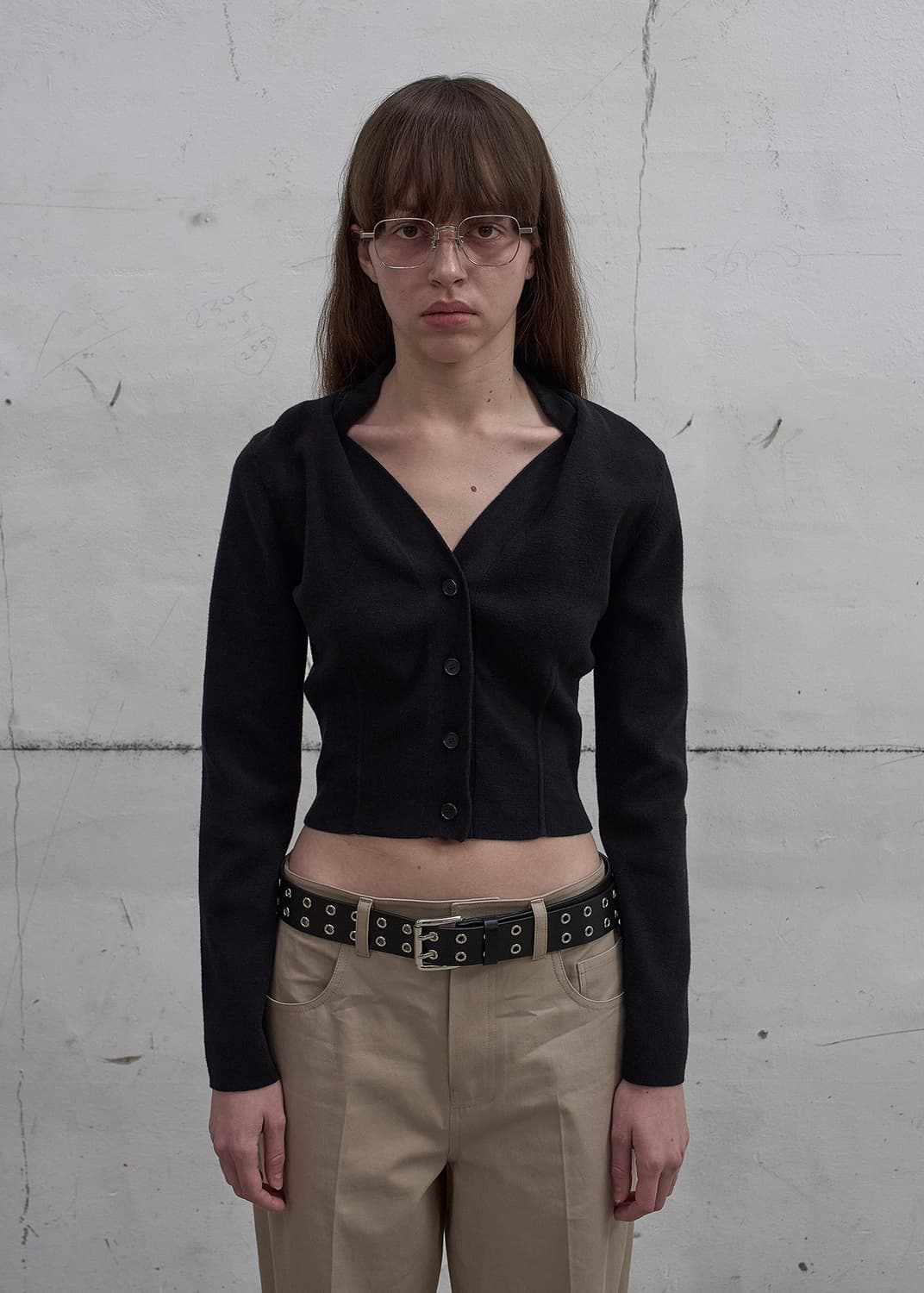 Lcdc 가디건 DRAPED NECK KNIT CARDIGAN 상품이미지1