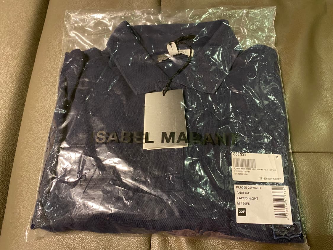 이자벨마랑 반팔 아나피코 폴로티 네이비 M사이즈 신품 상품이미지2