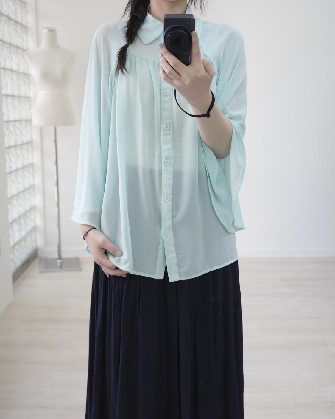 Mint round collar blouse 상품이미지2