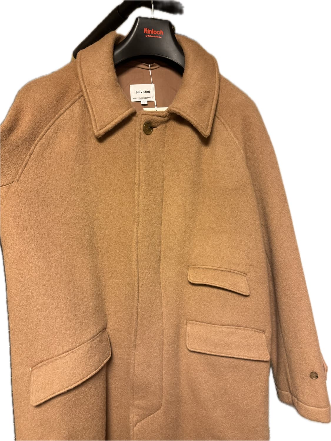 8DIVISION 알파카 소재 발마칸 카멜 코트 택달린새제품 정가33만 상품이미지4
