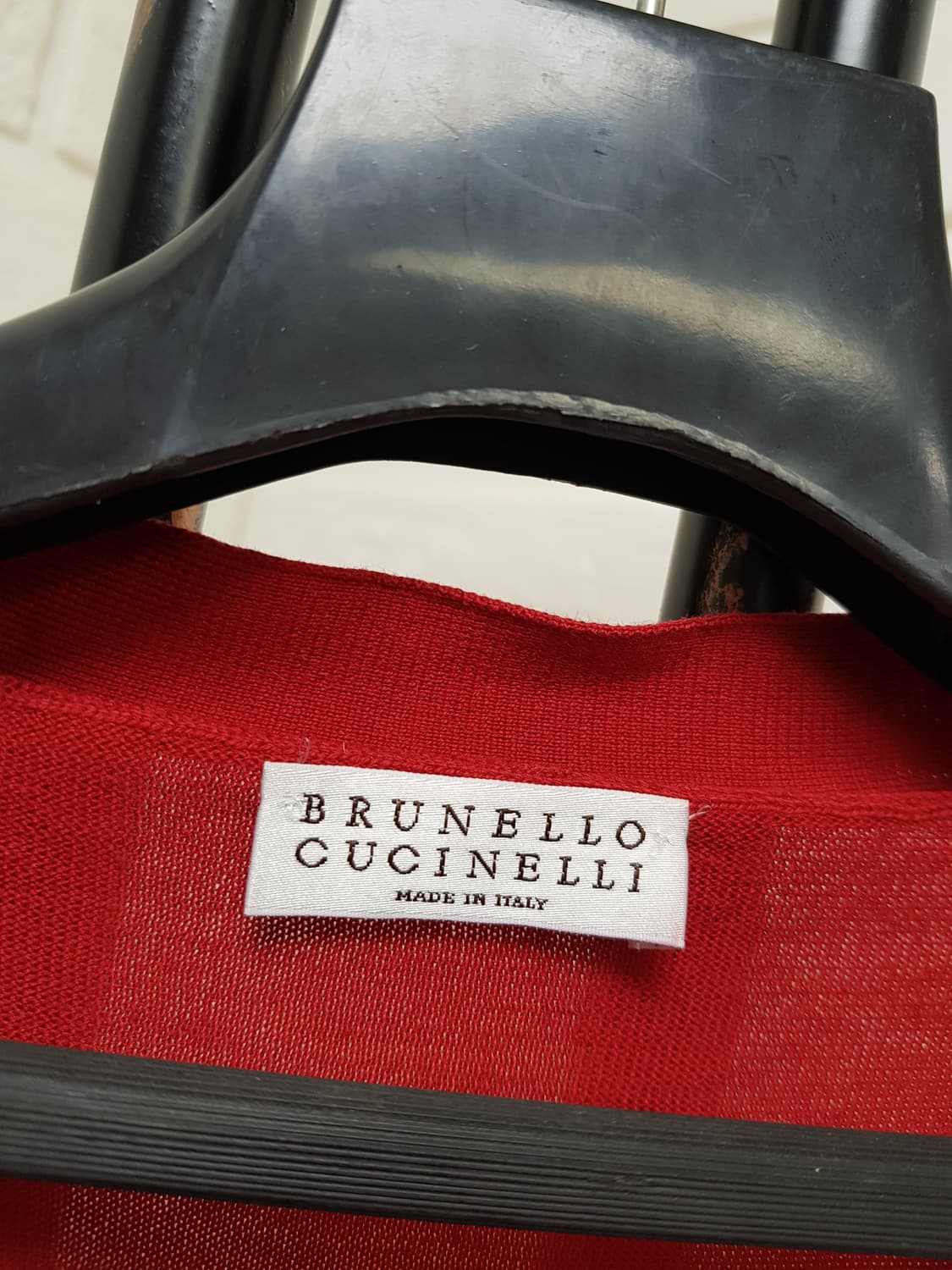 [L/66/정품] 브루넬로 쿠치넬리 레드 가디건 상품이미지3