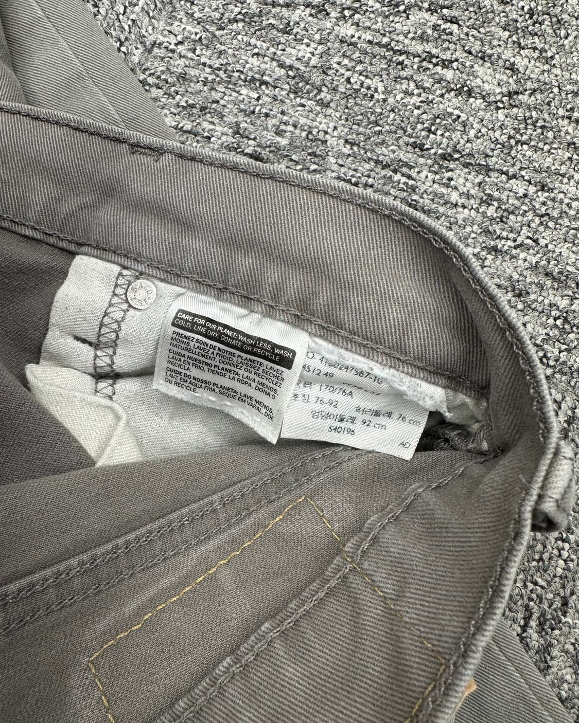 (허단40)리바이스 513 그레이-M1690 상품이미지6